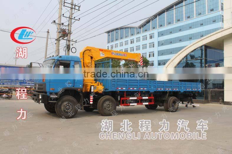 DongFeng 6*2 truck with crane,lorry loading crane