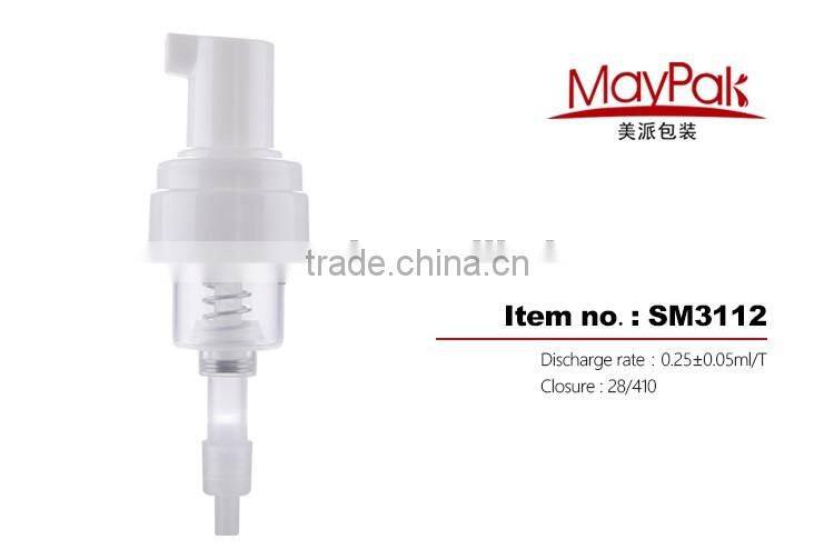 foam transfer pump for cosmetic bottle 28mm