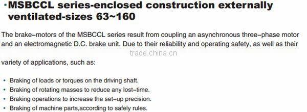 IE2 Standard Three Phase Asynchronous Motors Aluminum housing At 4 Poles 1500rpm 50HZ MSBCCL90L 4