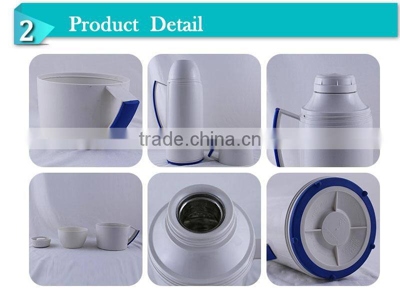 High quality insulated glass inner plastic water flask