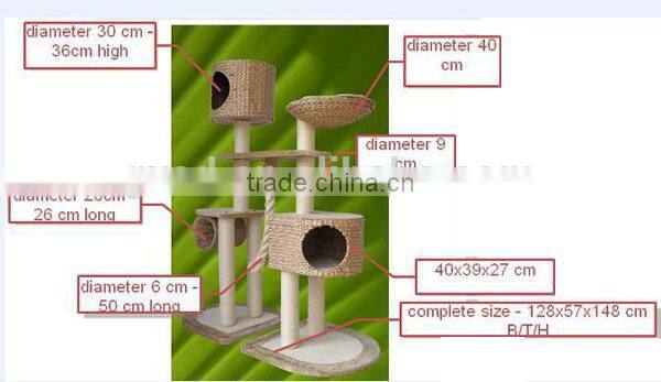 China Wholesale S&D Handmade Pet Toys Products Eco-friendly Rattan Cat Tree