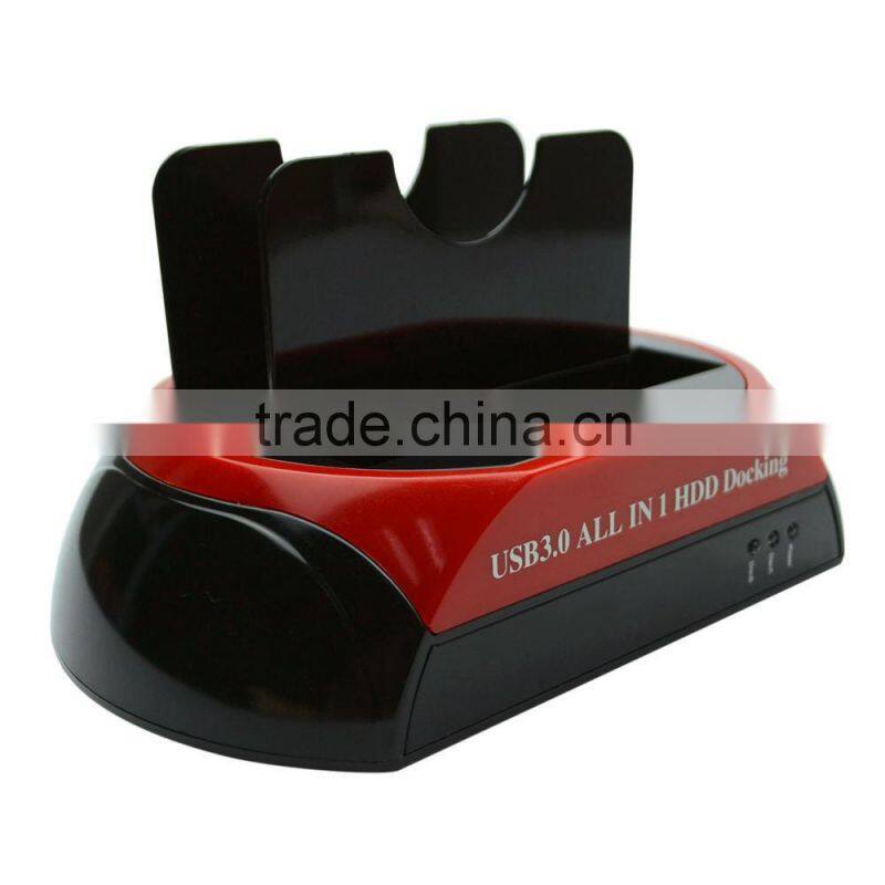 All in 1 USB 3.0 Dual SATA IDE 2.5" 3.5" Hard Disk Drive HDD Dock Station Case