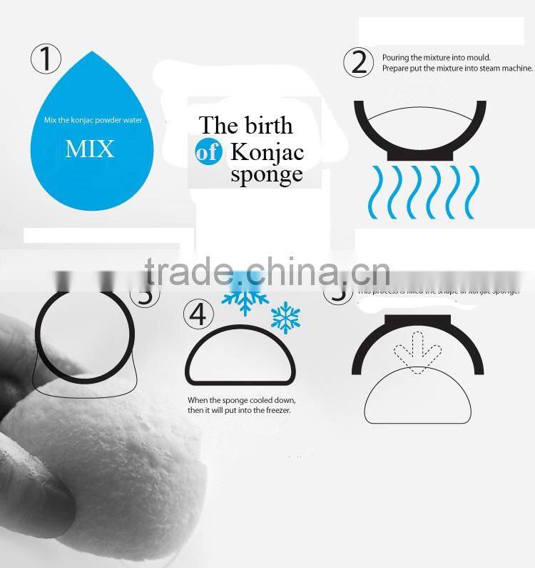 Hot sale Japaness 100% natural organic Konjac cleaning body sponge