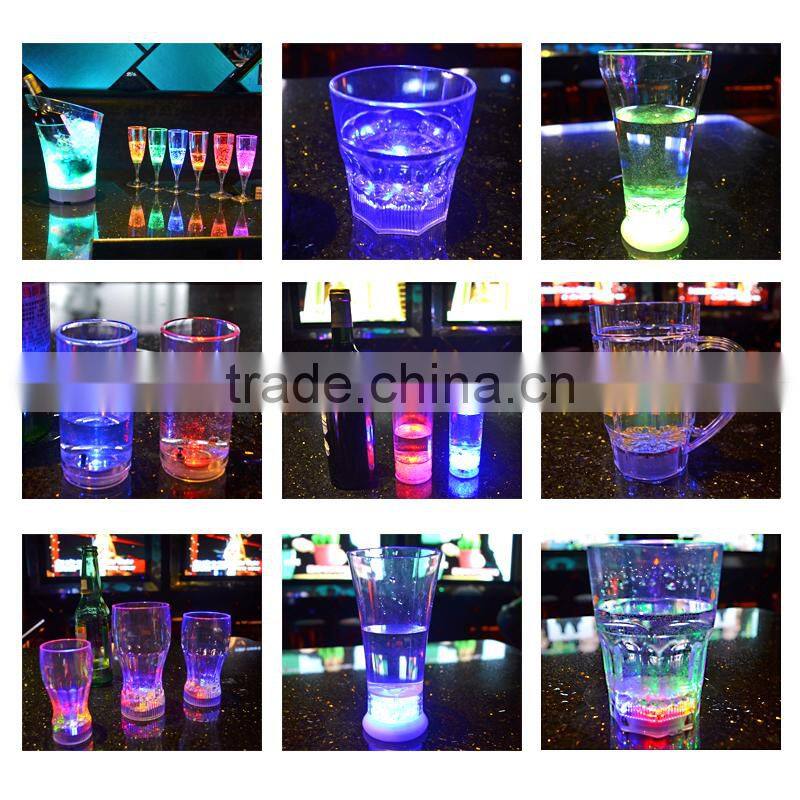 150ml LED light drinking glass led glasses party 6 color changing liquid glow wine cup