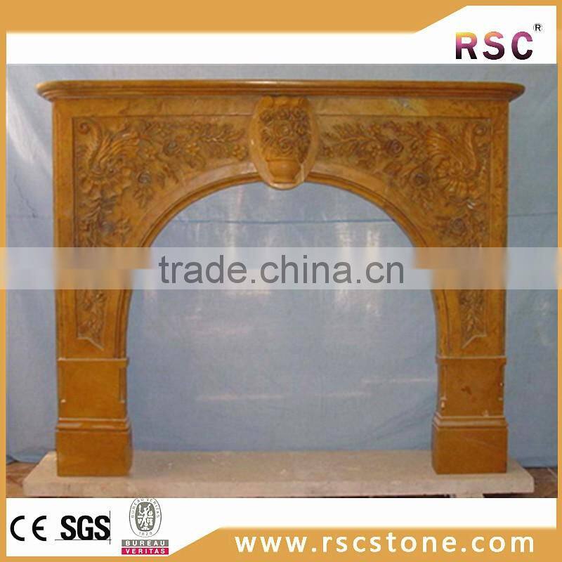 Indoor used classic marble fireplace mantel