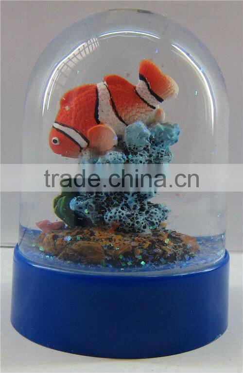Fish snow globe, acrylic fish sea snow globe