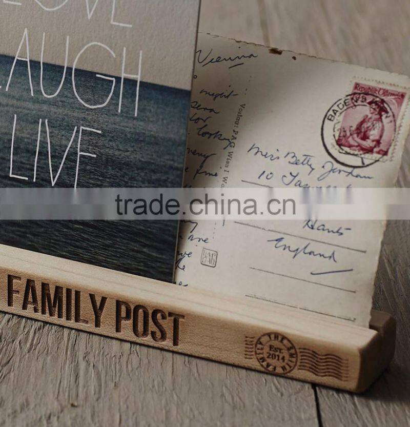 Solid wood Poster Rack Wooden Customer Design Photo Insert Stand Gift to Parents