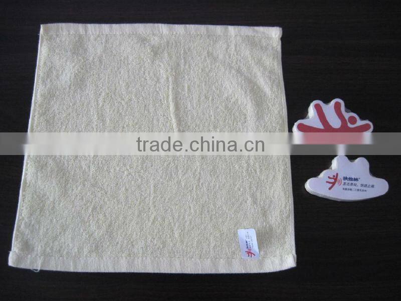 100% cotton terry towel compressed in round shape