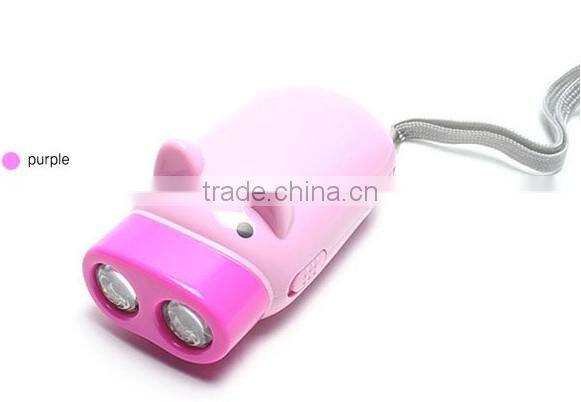 2049 Green Squeeze Flashlight / pig flashlight / hand-pressure self-generating flashlight