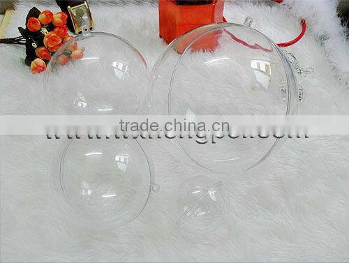 Clear Plastic Christmas Gift Ball Adorn Transparent Plastic Christmas Ball