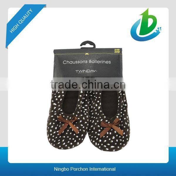 Wholesale leopard antislippy women foldable ballet shoe