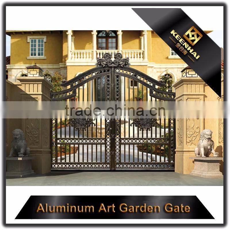 Villa Garden Decorative Powder Coated Luxury Aluminum Metal Garden Fence Gate