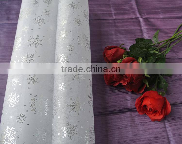 Snowflake printed nonwoven fabric