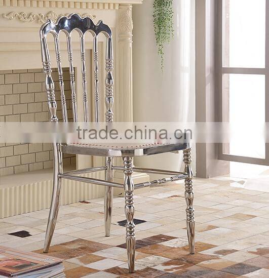 polished silver stainless steel luxury modern chiavari chair LQ-SSC001