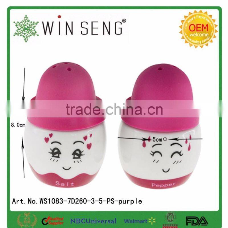 Porcelain condiment set Oil & Vinegar Bottle salt & pepper shaker