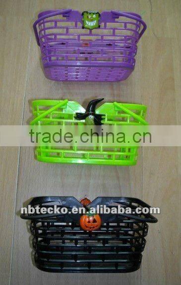 High quality Halloween portable plastic colorful candy basket