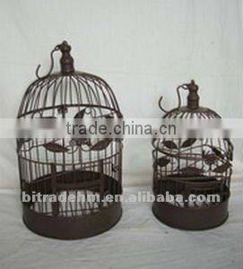 2/s circular hanging metal bird cage