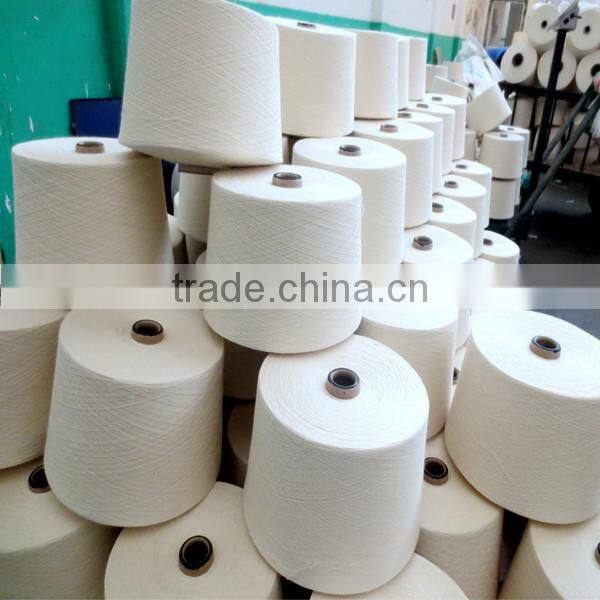 Pure cotton yarn 21s/2 carded and open end in raw white pattern high quality