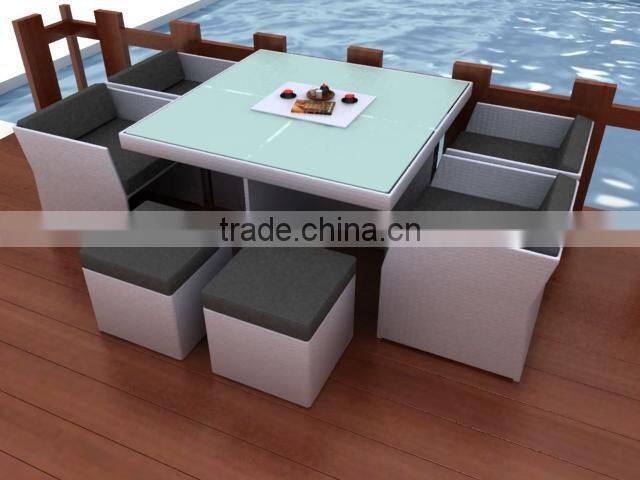 Home & Garden General PE rattan furniture rattan table and chairs