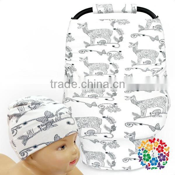 Elastic Baby Car Seat Cover Stripe Nursing Cover OEM Service Shopping Cart Cover