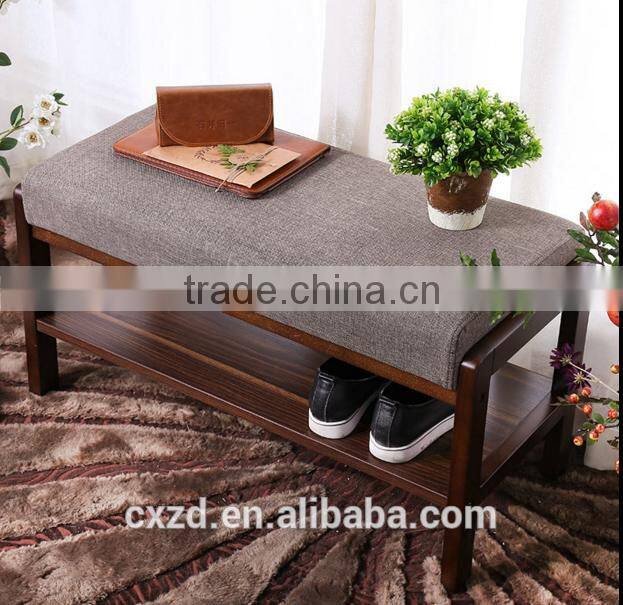 wholesale high quality wooden shoes-changing bench