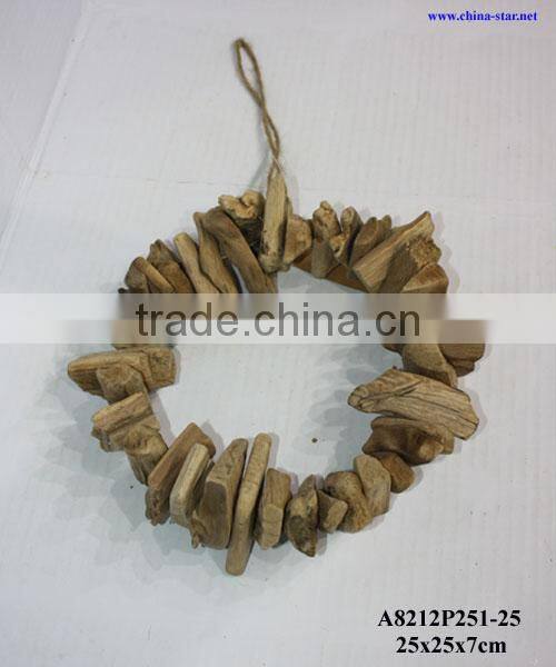 natural wood hanging heart rings