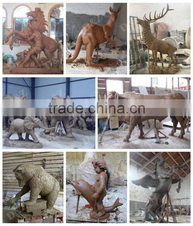 wall art decoration bronze metal relief with horses