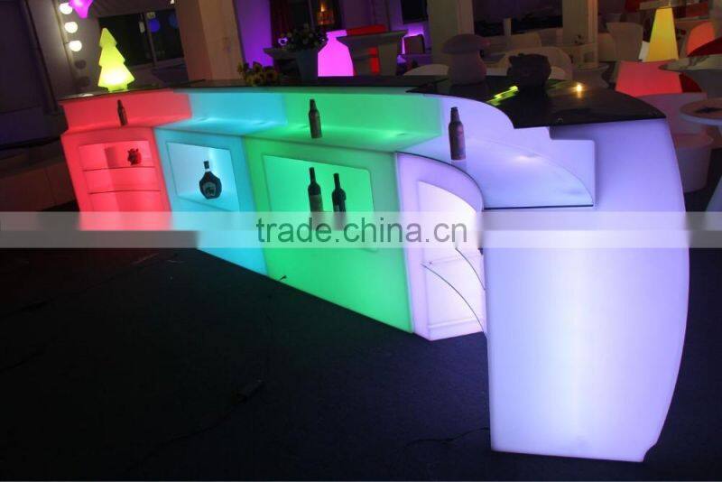 2015 hot sale led bar table new design led bar table / party bar counter