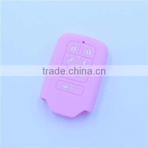 6 button fob silicone rubber car key covers for honda