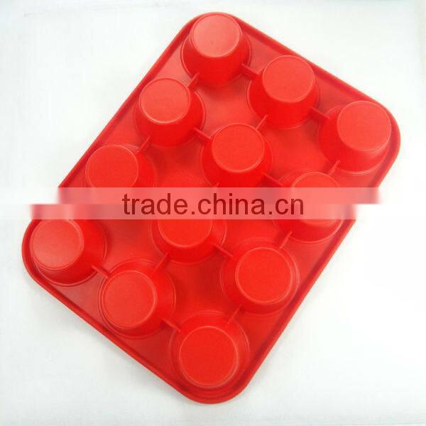 Microwave baking pan | 12-cavity muffin pan | silicone cake pan factory in Shenzhen China