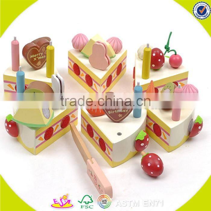 wholesale hot wooden cutting food toy colorful wooden pretend cutting food toy baby cutting fruits and vegetables W10B125
