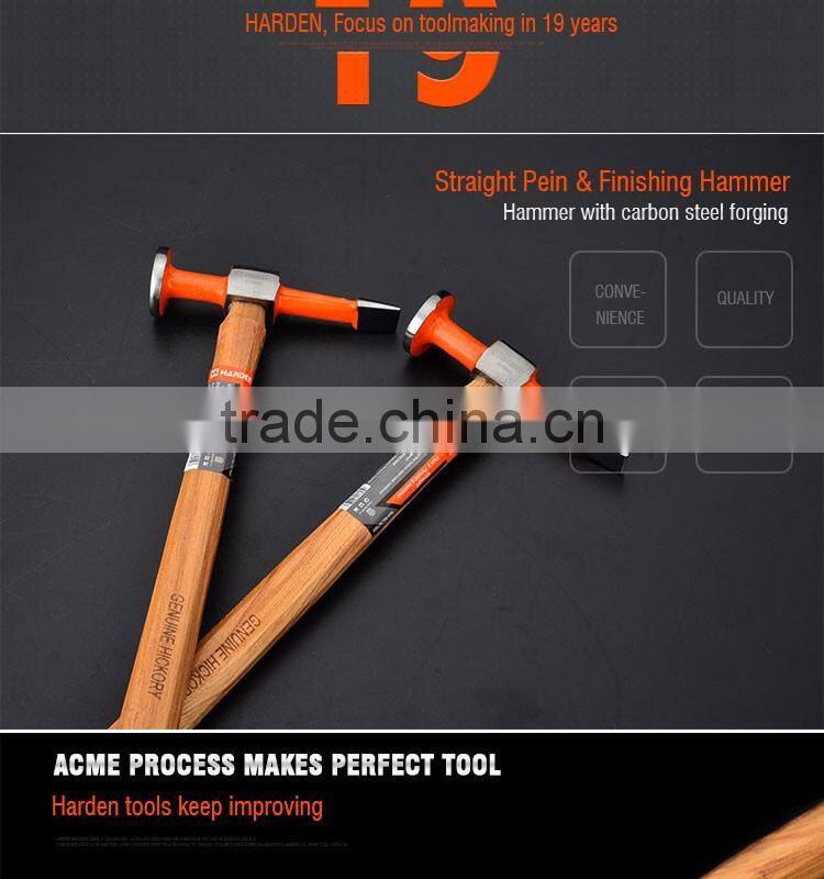 Professional Straight Pein And Finishing Hammer With Hickory Handle