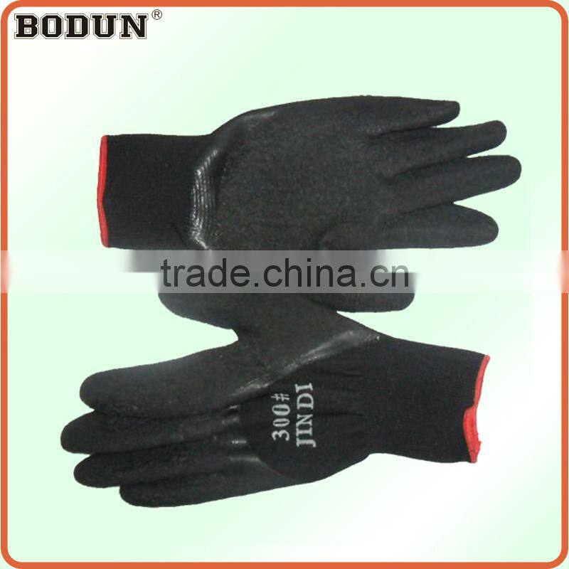 A1006 latex coated crinkle finish nylon glove