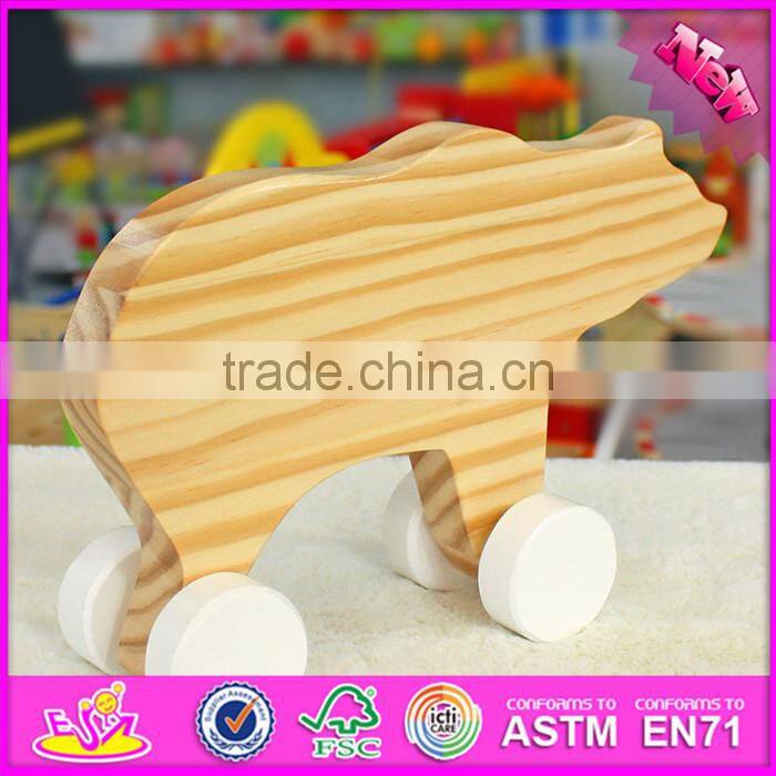 2016 new design baby toys wooden bear W05B152
