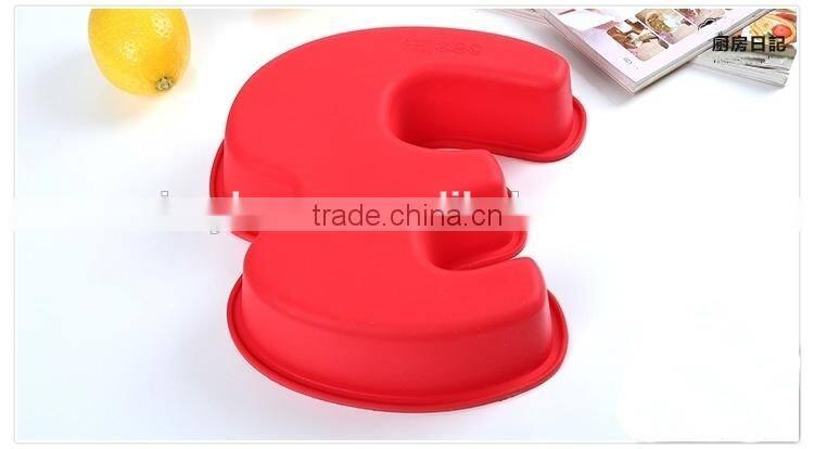 Fashion chocolate ice tray digital shape silicone cake mold