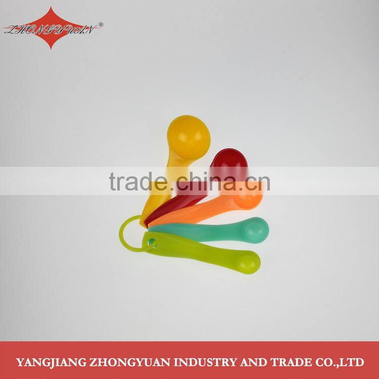 5-pc multi-color plastic measuring spoon set