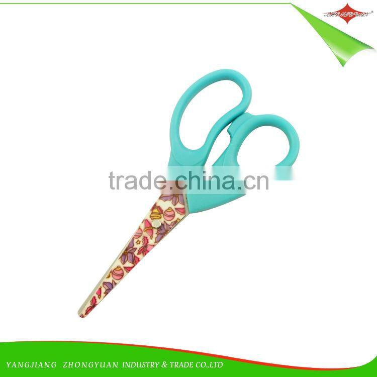 ZY-J7008 5" school and student scissor stainless steel kids shear