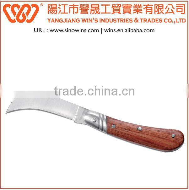 A220830 Wood Hunting Spring Assisted Open Folding Pocket Knife