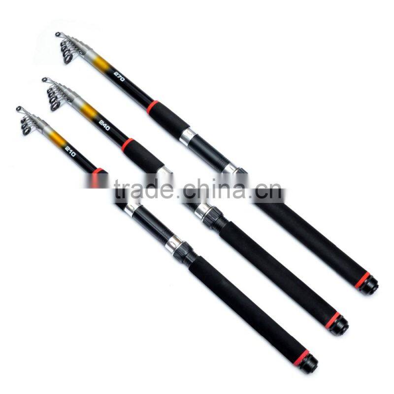 Telescopic 2.1/ 2.4/2.7M Portable Glass Fiber Carp Fishing Rod Pod Ultra Light Spinning Fishing Pole for Outdoor Sports
