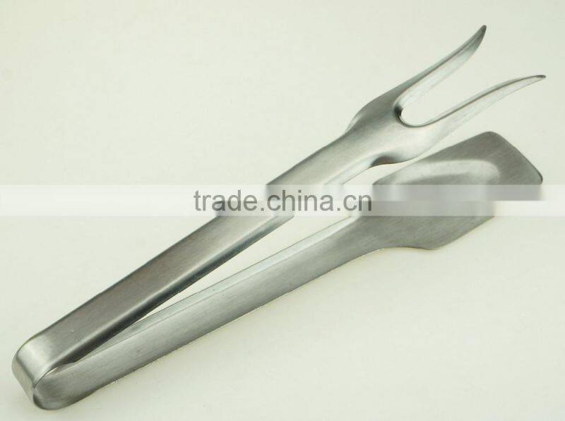 39010 Stainless Steel Kitchen Tongs BBQ Grill Food salad Tongs fork tong