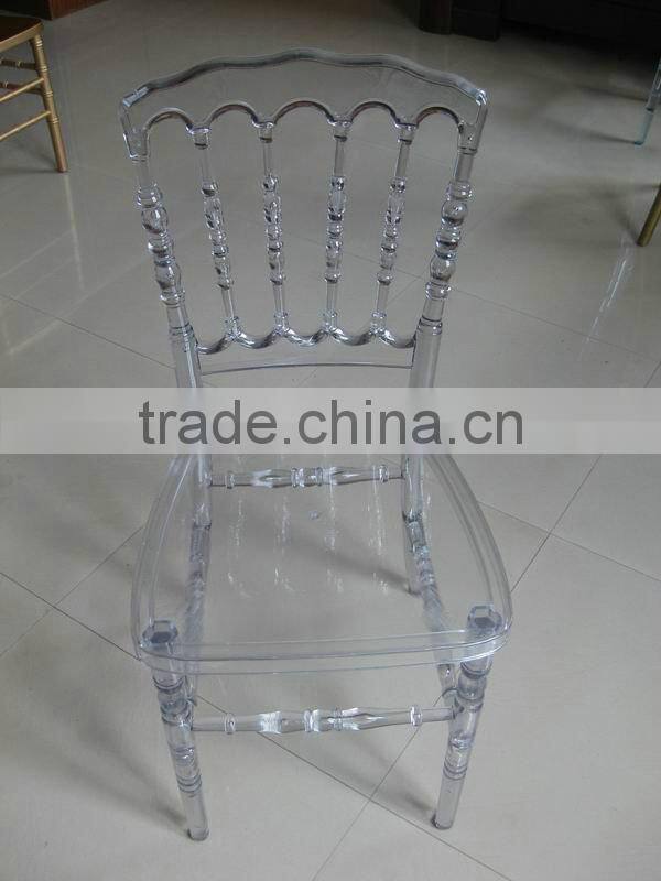 outdoor clear resin napoleon chair for wedding