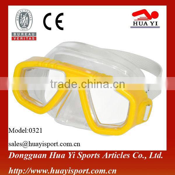 Pvc kids print logo top transparent pc diving mask