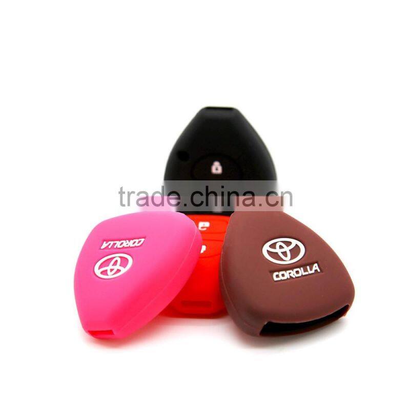 Replacement silicone car key cover for Toyota rubber car key case shell for Lexus
