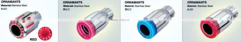 stainless steel exhaust tip with led light