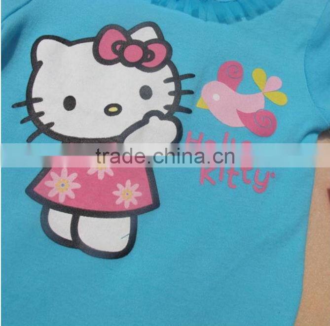 100% cotton hello kitty ptint baby boy rompers wholesale