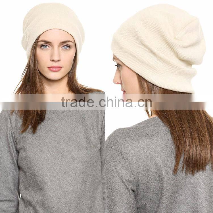 HAODUOYI Winter Fashion Women Solid 3 Colors Knitted Earflaps Hat Warm Casual Soft Wool Hat