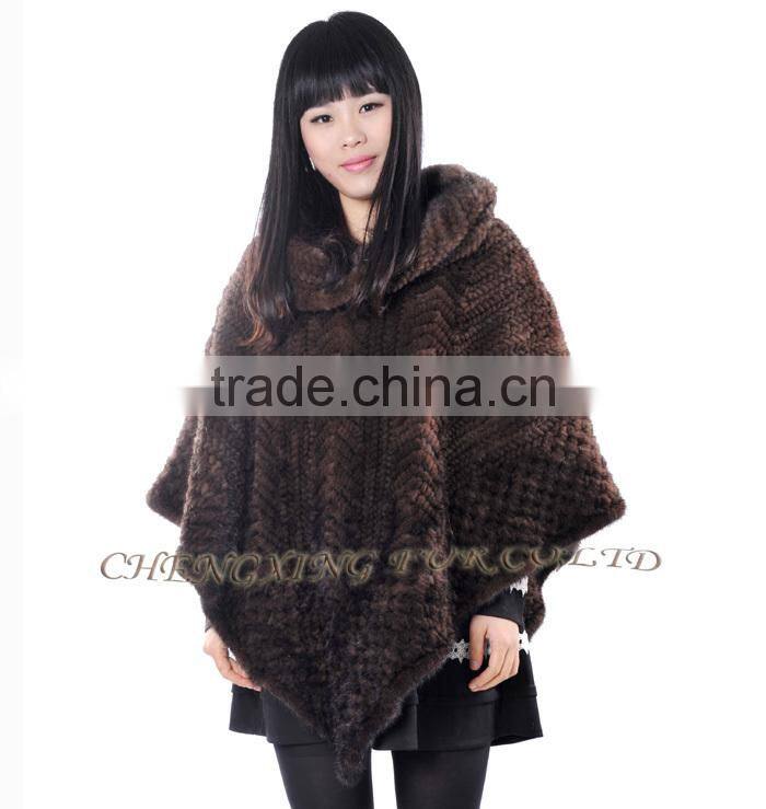 CX-B-M-33E Fashion In-stock Free Size Shawl/ Mink Fur Lady's Fur Cape