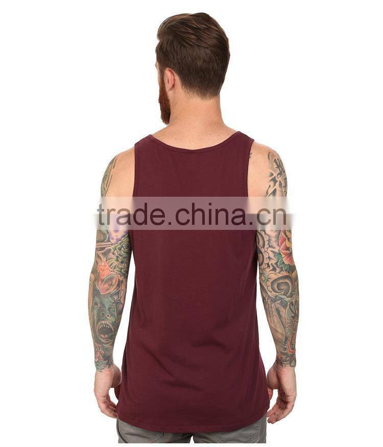 Mens plain 92% nylon 8% spandex tank tops wholesale