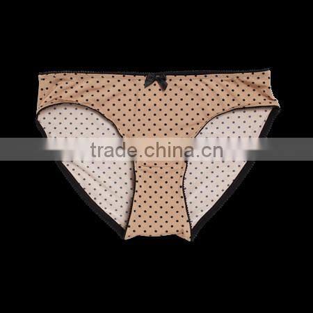 Mass style solid black moda/spandex briefs women underwear