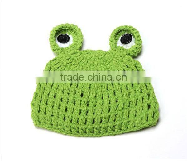 Hot Green Frog Crochet Hat Baby Boy/Girl Crochet Frog Animal Beanie Hat Cute Baby Crochet Hat
